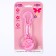 Holder for the nipple - dummy, “little lady”, on the chain, pink color