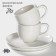 Set of Porcelain Magistro Mien, 4 objects: 2 cups 200 ml, 2 saucers d = 16 cm, white color