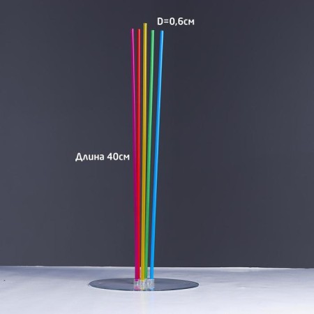 A tube for balls, flagpole and sugar wool, 41 cm, d = 6 mm, mix color (in the package one color)