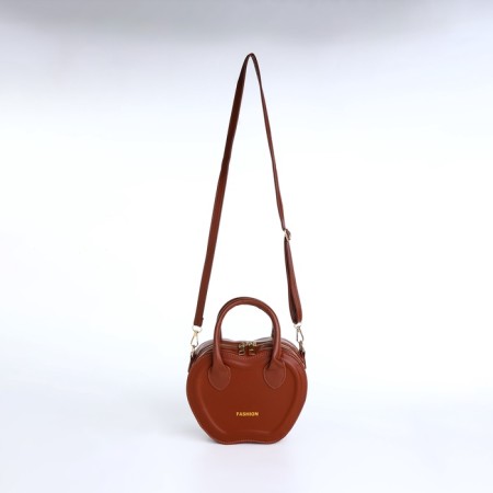 Bag Women's Cross-Bodi with a zipper, brown color
