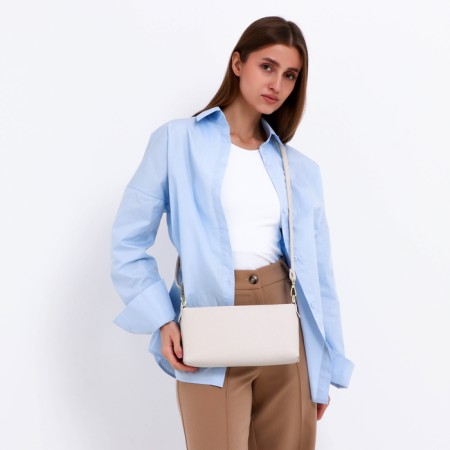 Bag Women's Cross-Bodi with a zipper, milk color-5