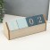 Souvenir wood desktop calendar "Home calendar" Blue 26x8.4x10.3 cm