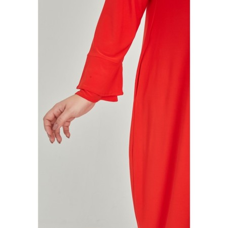 Women's dress, size 56, red color-5