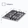 Hon surface Delvento V45V35M001, gas, 3 burners, silver