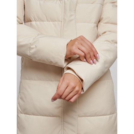 Coat insulated winter female, size 50, beige color-10