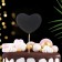 Topper chalk "heart" on a skewer we give beautifully