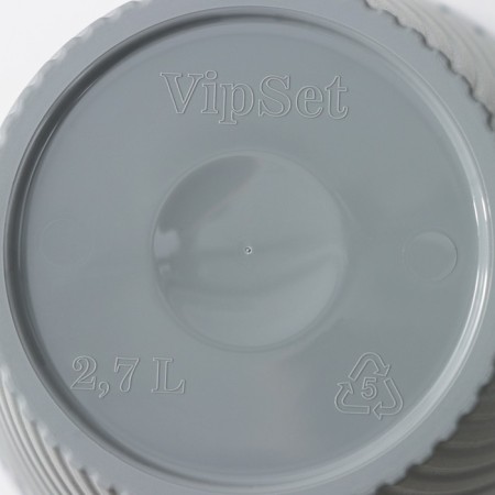 Kashpo for flowers with an insert "Louis", 2.7 l, color gray color-3
