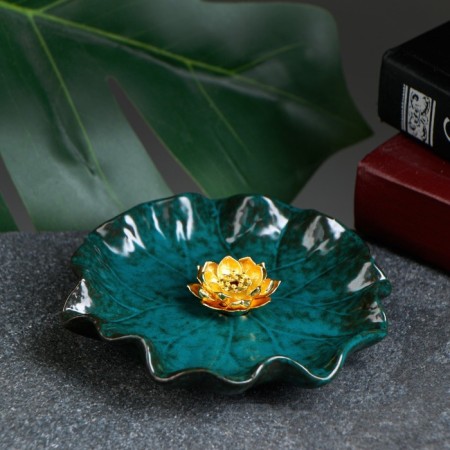 A set of incense on the stand "Meili" green 10x4cm-2