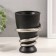 Polystone candlestick for 1 candle "Snake and Cup" silver 11.5x10x14.3 cm