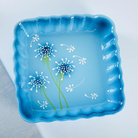 Baking capacity "Square wave" 1.5l / 6.5x23x23cm, milk thistle-1