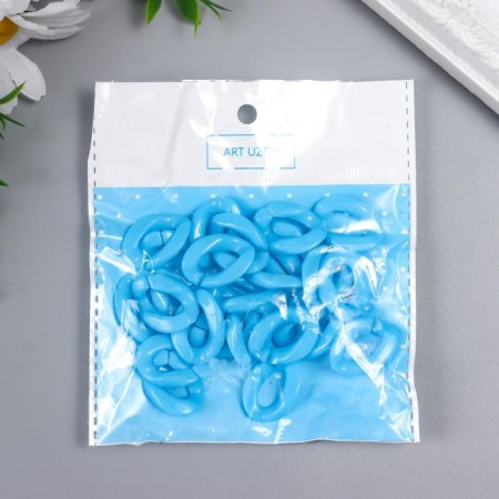 Decor for creativity plastic "Ring for the chain" Heavenly Set 25 pcs 2.3x1.65 cm-3