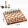 Chess souvenir, wooden board 53 x 53 cm, metal figures