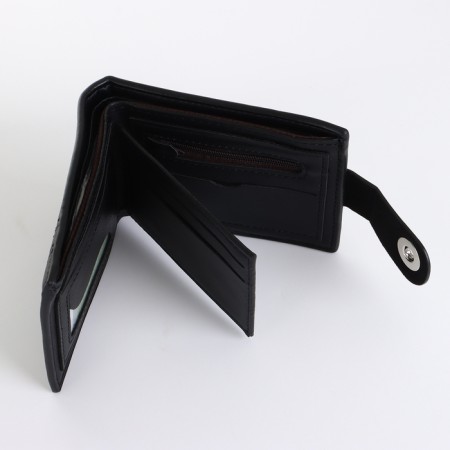 Male purse on a magnet, black color-5