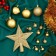 A set of jewelry plastic 54 pcs "Star Sky" Mishura 2.5 cm, gold