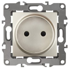 2p socket, 16A-250V, IP20, era12, champagne