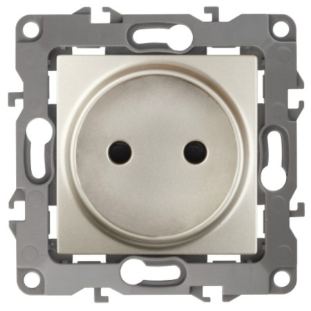 2p socket, 16A-250V, IP20, era12, champagne