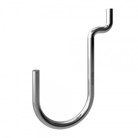 Hook bent with a hook on a perforated chipboard panel, d = 4 mm, chromium color-2