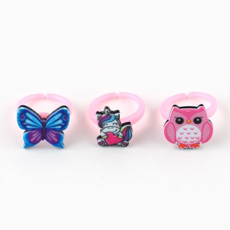 Ring 3 pcs with a tattoo "Cute Princess" 8 x 12 cm-5