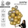 Bouquet of balls "Gold and silver", latex, chrome, set of 50 pcs.