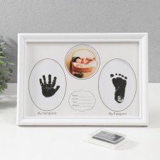 Photo frame plastic for 2 photos 7.5x10 cm with a stamp. Podushka 
