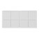 Furniture square liner tundra, size 38 x 38 mm, 8 pcs, polymer, white color