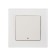 Tot Matte Glass switch, 10 a, 1 cl., With backlight, hidden, glass, white
