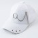 Women's cap with rings, white color, rr 56