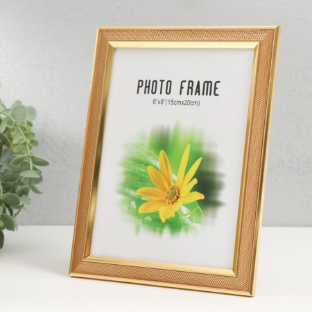 Photo frame plastic 15x20 cm "Illusion" gold 22.5x17.5 cm-1