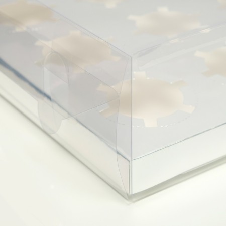 Box for 12 cupcakes, silver, 34.7 × 26.3 × 10 cm-2