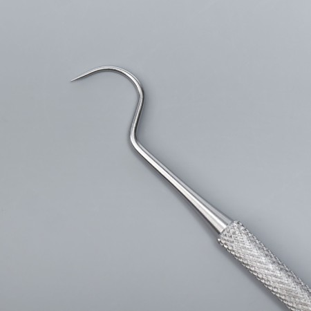 Bilateral, elongated, 16.3 cm, silver color.-3