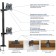 Kromax Office-5 CROM CRC for Monitors. Gray 15 "-32" Max. 12kg Table Turn and NAC 107755