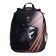 School backpack 38 x 30 x 16 cm, ergonomic back, Stavia "Super Car", black/orange