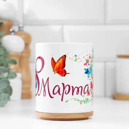 Sublimation mug "March 8" Girl, with application-1