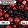 Confectionery sprinkling "pearls" in color glaze, red, black, 50 g