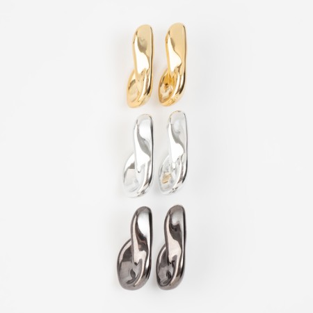 Set 3 objects: 3 pairs of earrings "gloss", color-1