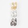 Set 3 objects: 3 pairs of earrings "gloss", color