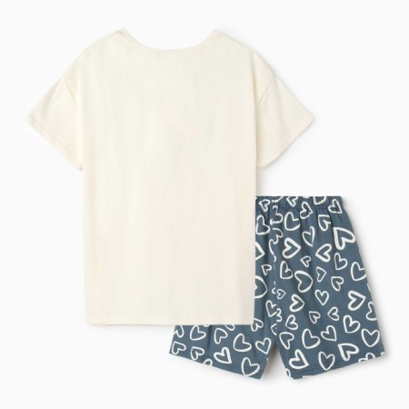 Female homemade set (T -shirt/shorts), sea wave, size 46-8