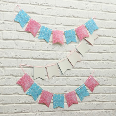 Garland on the rose and blue tape 300 cm-1