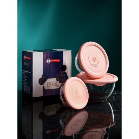 Set of containers "Rose", 1500/850/450 ml, glass, Iran-4