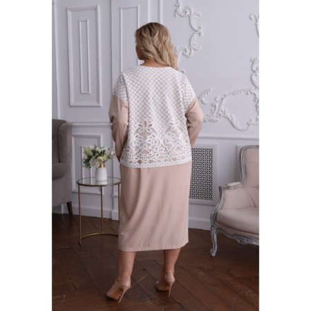 Women's dress, size 56, pink color-1