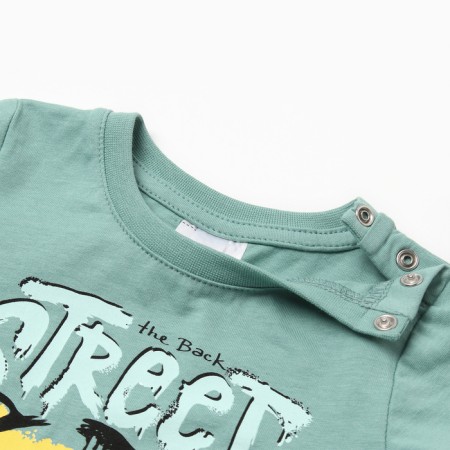 T -shirt for a boy, color sage, height 86 cm-1