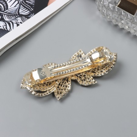 Hair hairpin "Libya" petals Galant, 9 cm, gold-1