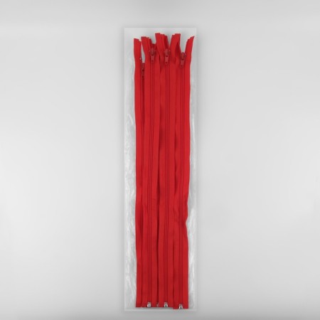 Lightning "Spiral", No. 5, detachable, automatic lock, 50 cm, red color-2