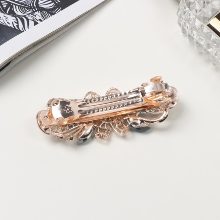 Hair hair clip "Valerie Shine" Flower, 8 cm, gold-1