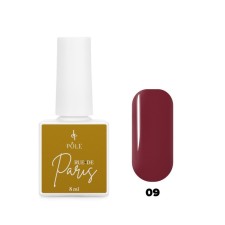 Pole Rue de Paris gel polish, No. 09 Red Beres, 8 ml
