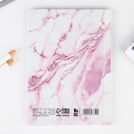 Notepad A6 in a solid cover, 40 sheets "Marble"-4