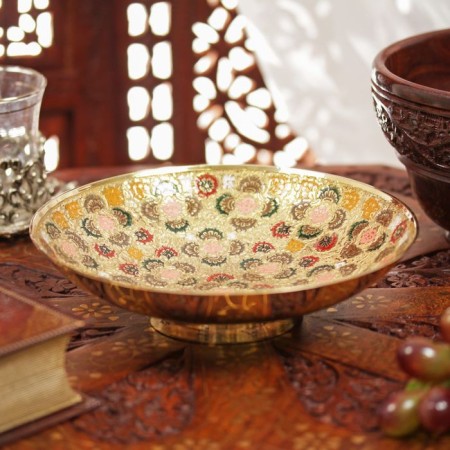 Spring Drops dish Brass (color enamel) 19.5x19.5x5 cm