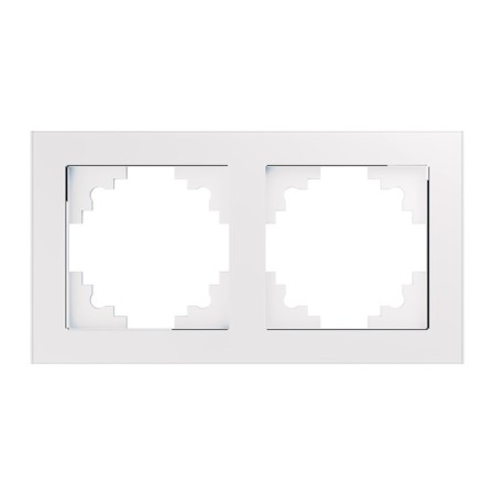 2-seater frame, glass, Stekker series Katrin, GFR00-7002-01, white