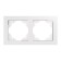 2-seater frame, glass, Stekker series Katrin, GFR00-7002-01, white