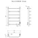 Electric towel "True" PEK SP 6, 800 x 500 mm, 32 mm